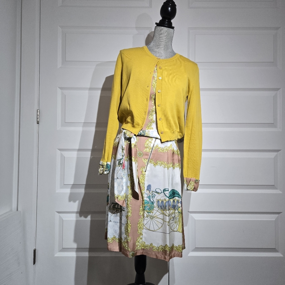 Moschino Yellow and Pink Cardigan.
